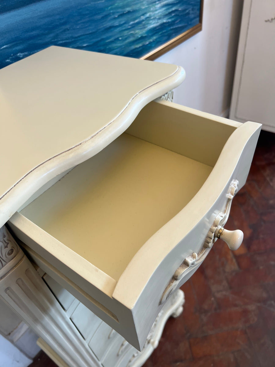 French Style Narrow White Chest Drawers (SKU174)