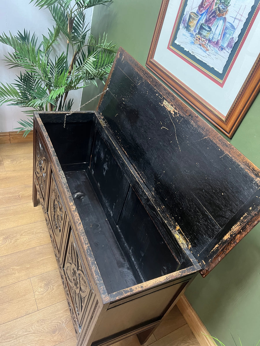 Antique Oak Blanket Chest (SKU161)