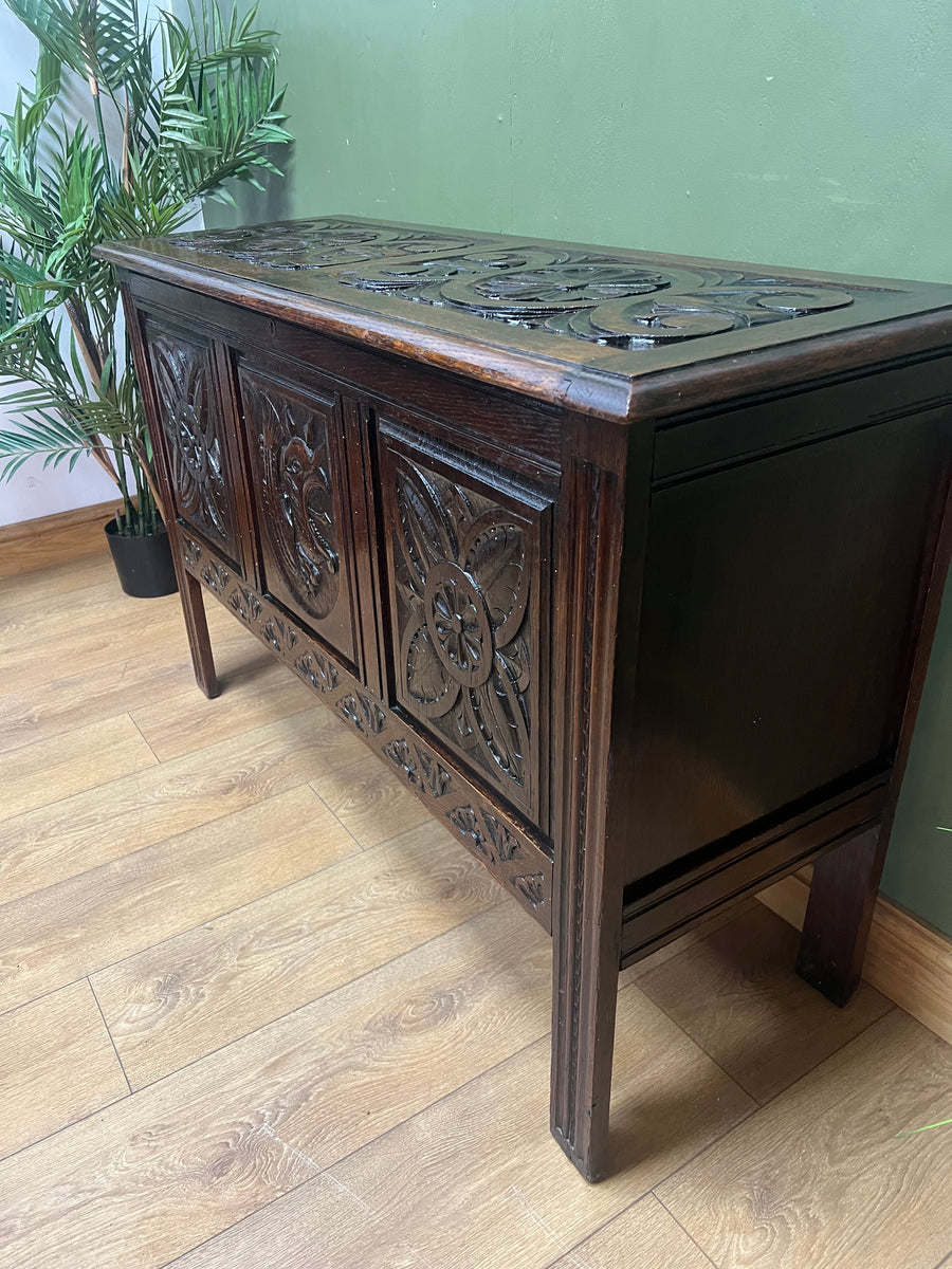 Antique Oak Blanket Chest (SKU161)