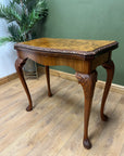 Antique Burr Walnut Card Table (SKU242)