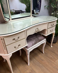 Vintage Olympus Triple Mirror Dressing Table And Stool (SKU173)