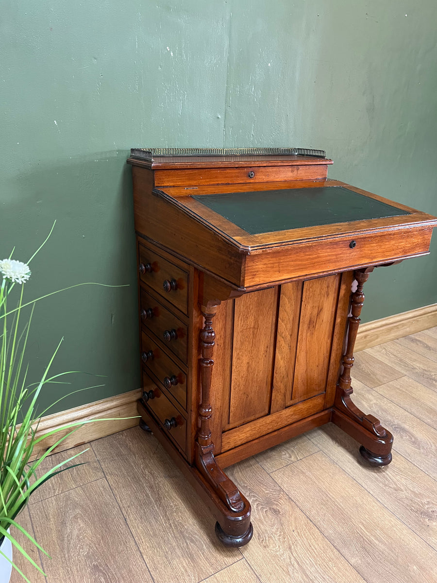 Antique Davenport Desk With Leather Top (SKU134)