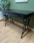 Black Metal 2 Drawer Desk (SKU141)