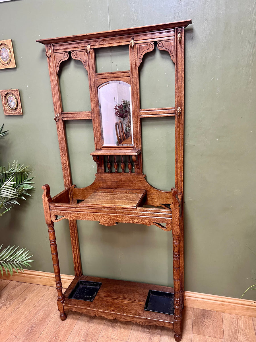 Antique Oak Hall Stand (SKU234)