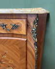 French Marquetry Inlaid Secretaire Marble Top (SKU248)