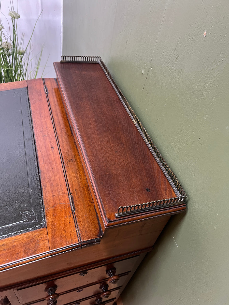 Antique Davenport Desk With Leather Top (SKU134)