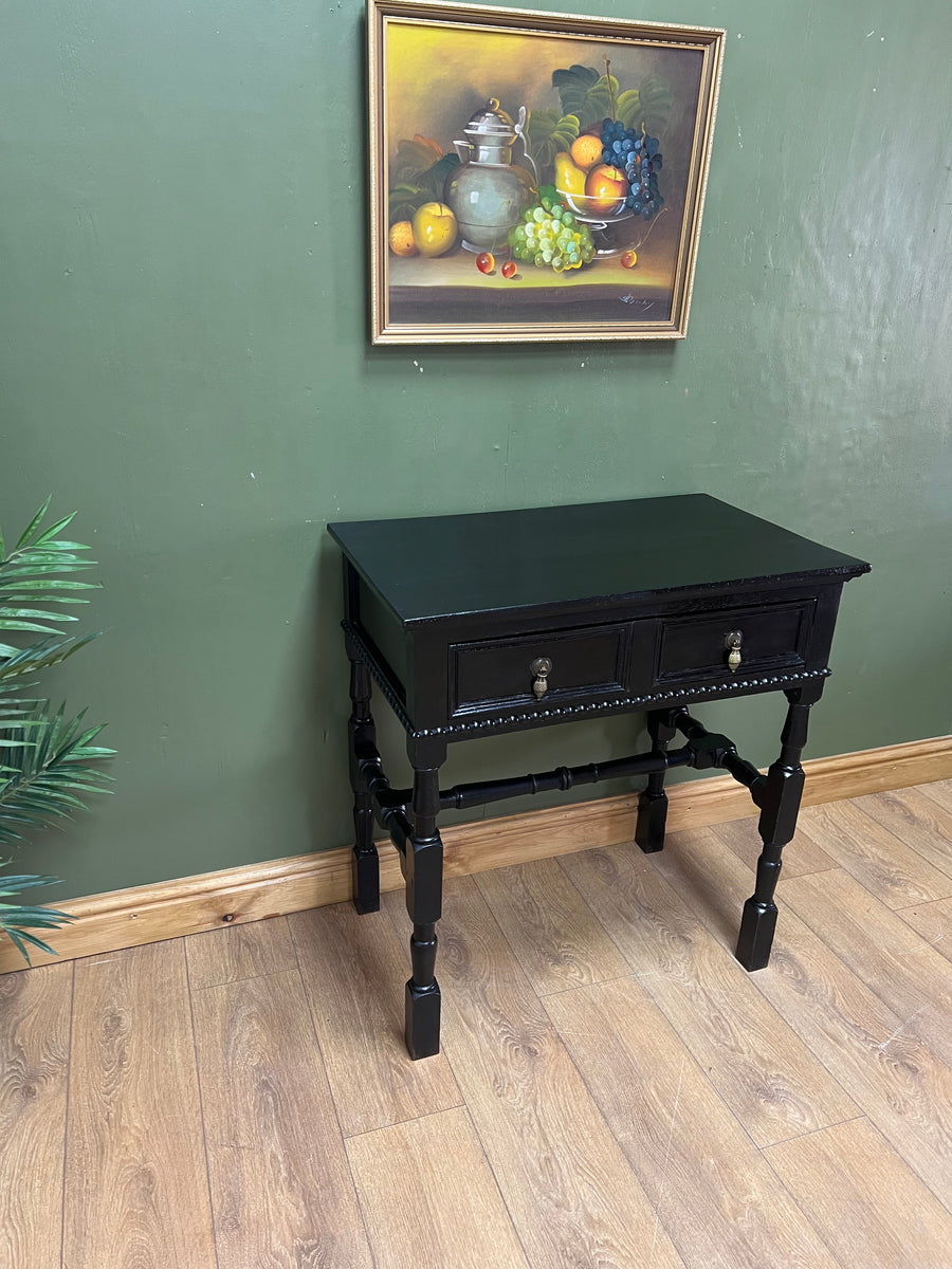 Antique Oak Ebonised Console Table (SKU224)