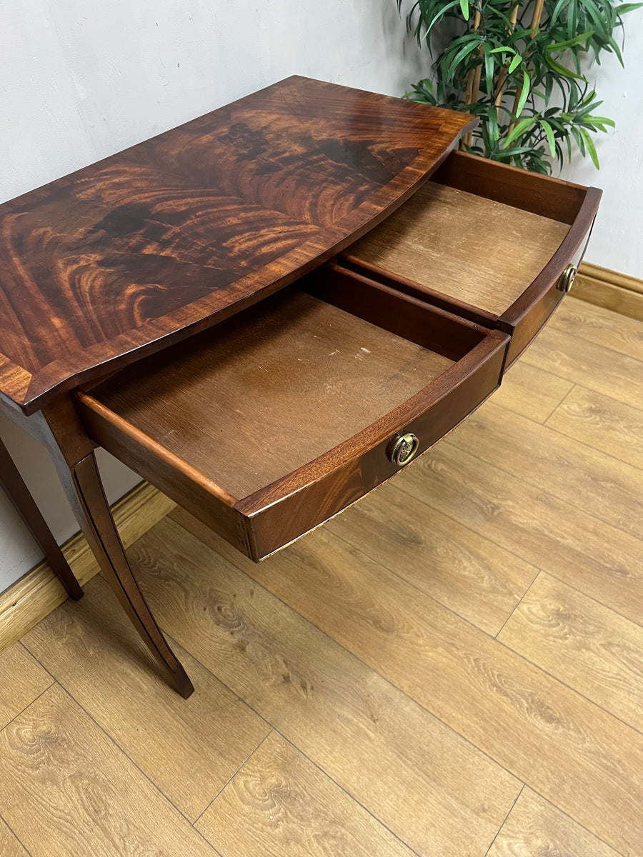 Vintage Bow Fronted Mahogany Console Table (SKU231)