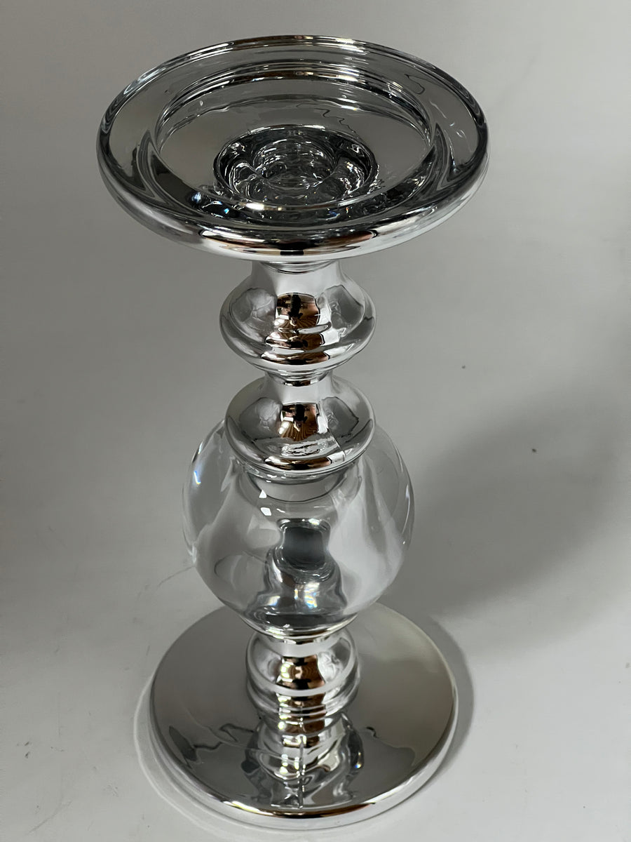Yankee Candle Holder Glass and Crome (SKU734)