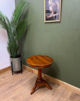 Pedestal Yew Wood Round Side Table (SKU62)