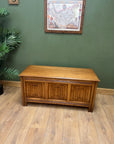 Large Oak Linenfold Blanket Chest (SKU176)