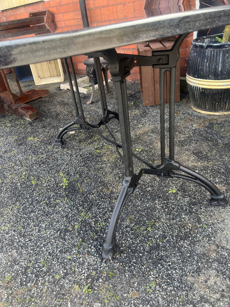 Vintage Cast Iron Garden Table With Granite Top (SKU1104)