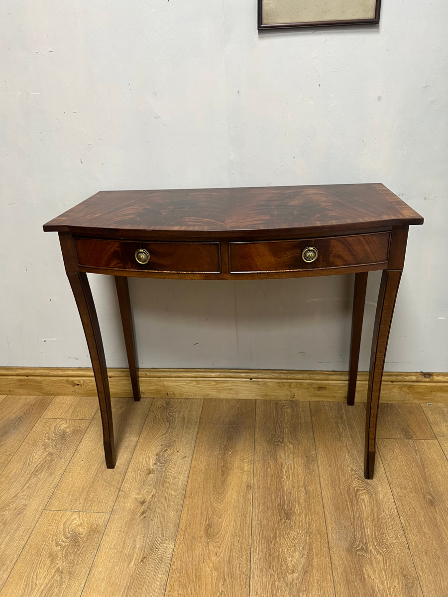 Vintage Bow Fronted Mahogany Console Table (SKU231)