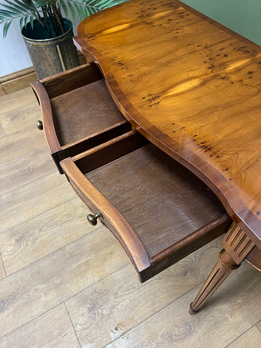 Vintage Reprodux Yew Wood Console Table (SKU229)