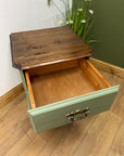 Green Painted Bedside Drawers (SKU182)