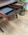 Spanish Style Oak Lyre Ended Side Table (SKU68)