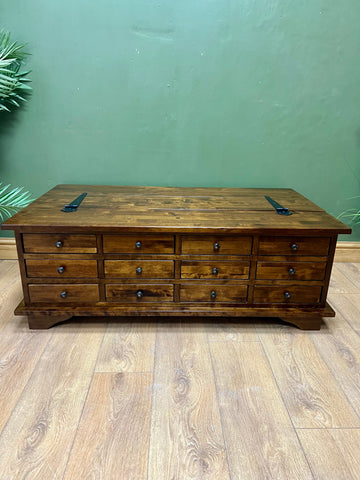 Laura Ashley 12 Drawer Garrat Chestnut Coffee Table (SKU91)