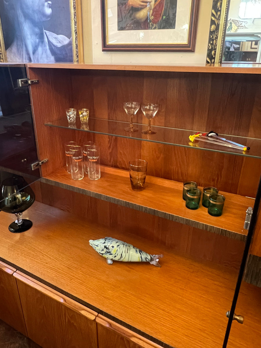 McIntosh Teak Sideboard Floating Drinks Cabinet Display (SKU117)