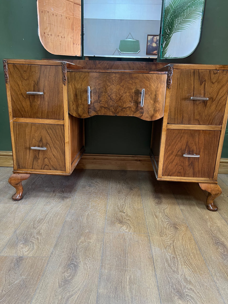 Art Deco Triple Mirror Dressing Table (SKU177)