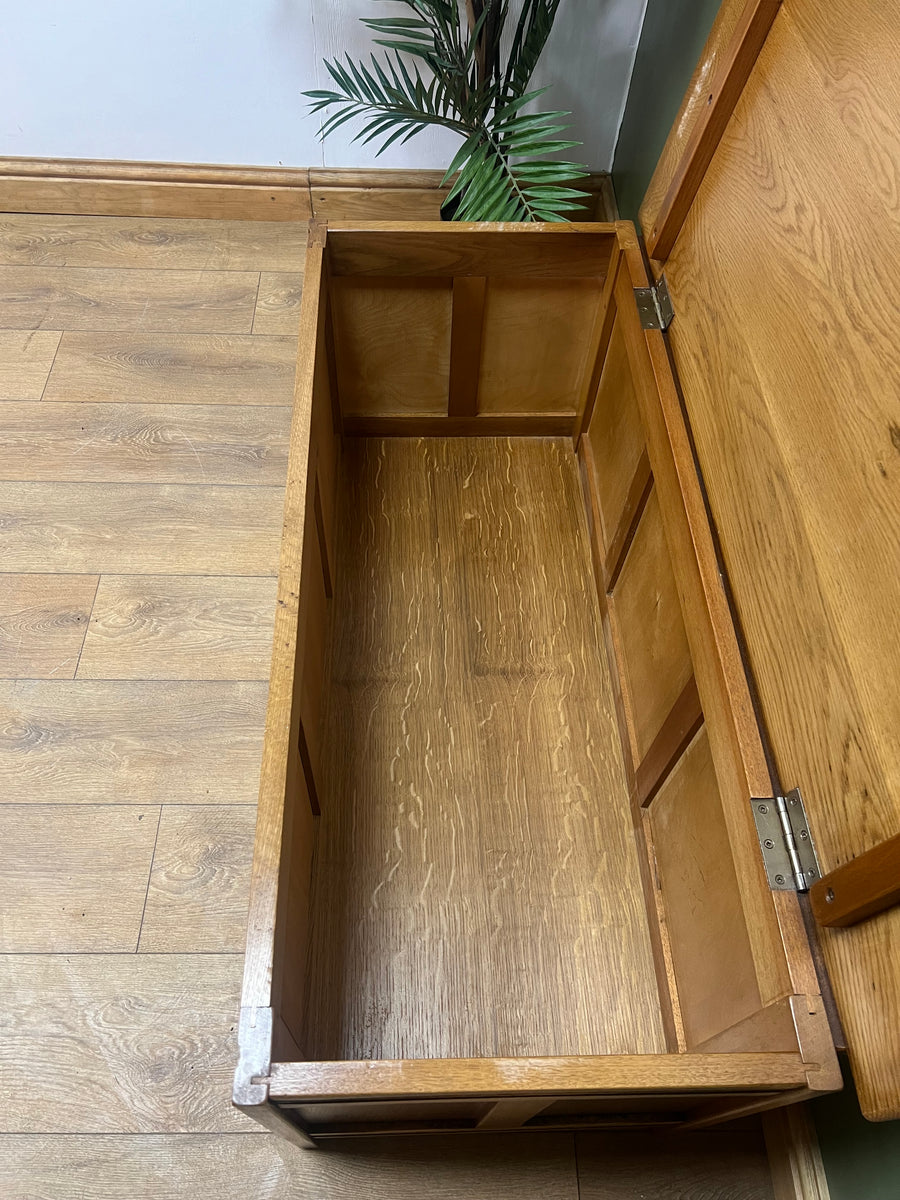 Large Oak Linenfold Blanket Chest (SKU176)