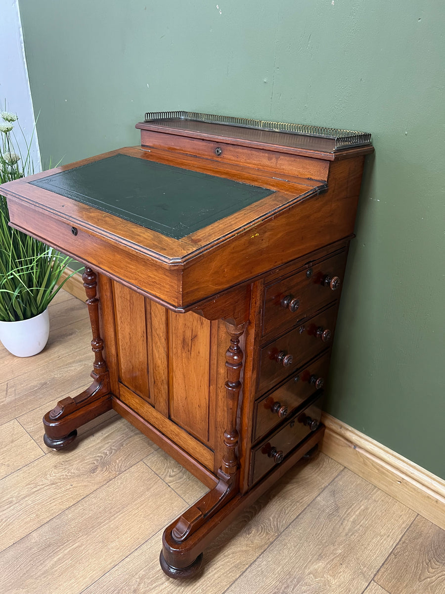 Antique Davenport Desk With Leather Top (SKU134)