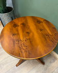 Pedestal Yew Wood Round Side Table (SKU62)