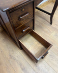 Antique Oak Small Pedestal Desk (SKU136)