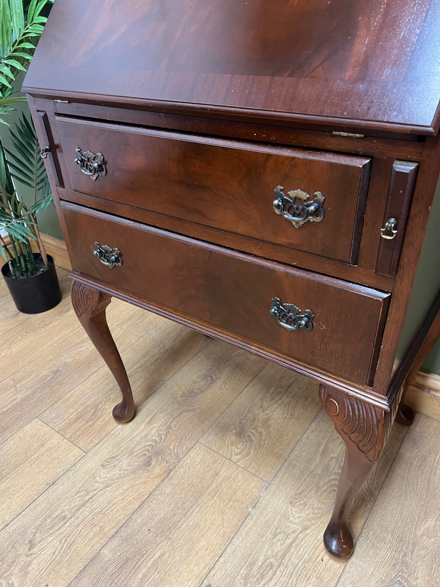 Vintage Mahogany Bureau With Key (SKU132)