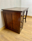 Antique Oak Small Pedestal Desk (SKU136)