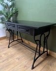 Black Metal 2 Drawer Desk (SKU141)