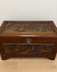 Large Chinese carved wooden storage chest