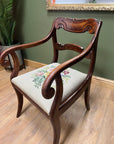 Antique William IV Mahogany Carver Chair (SKU237)