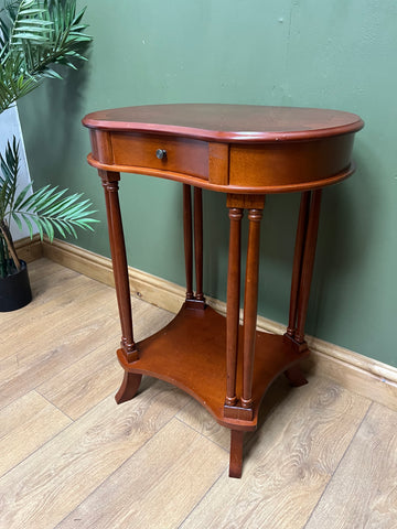 Yew Wood Kidney Shape Side Table (SKU93)