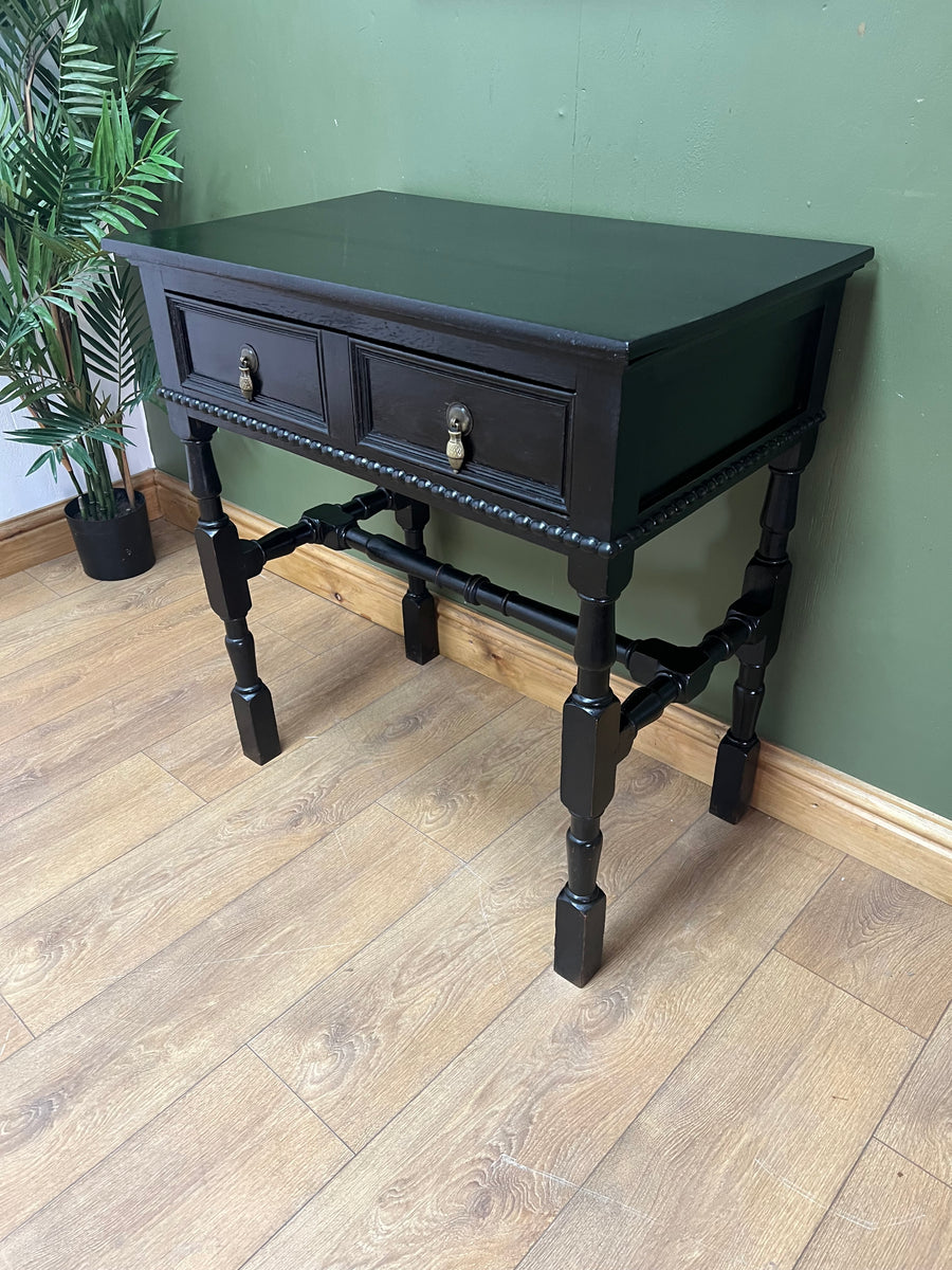 Antique Oak Ebonised Console Table (SKU224)