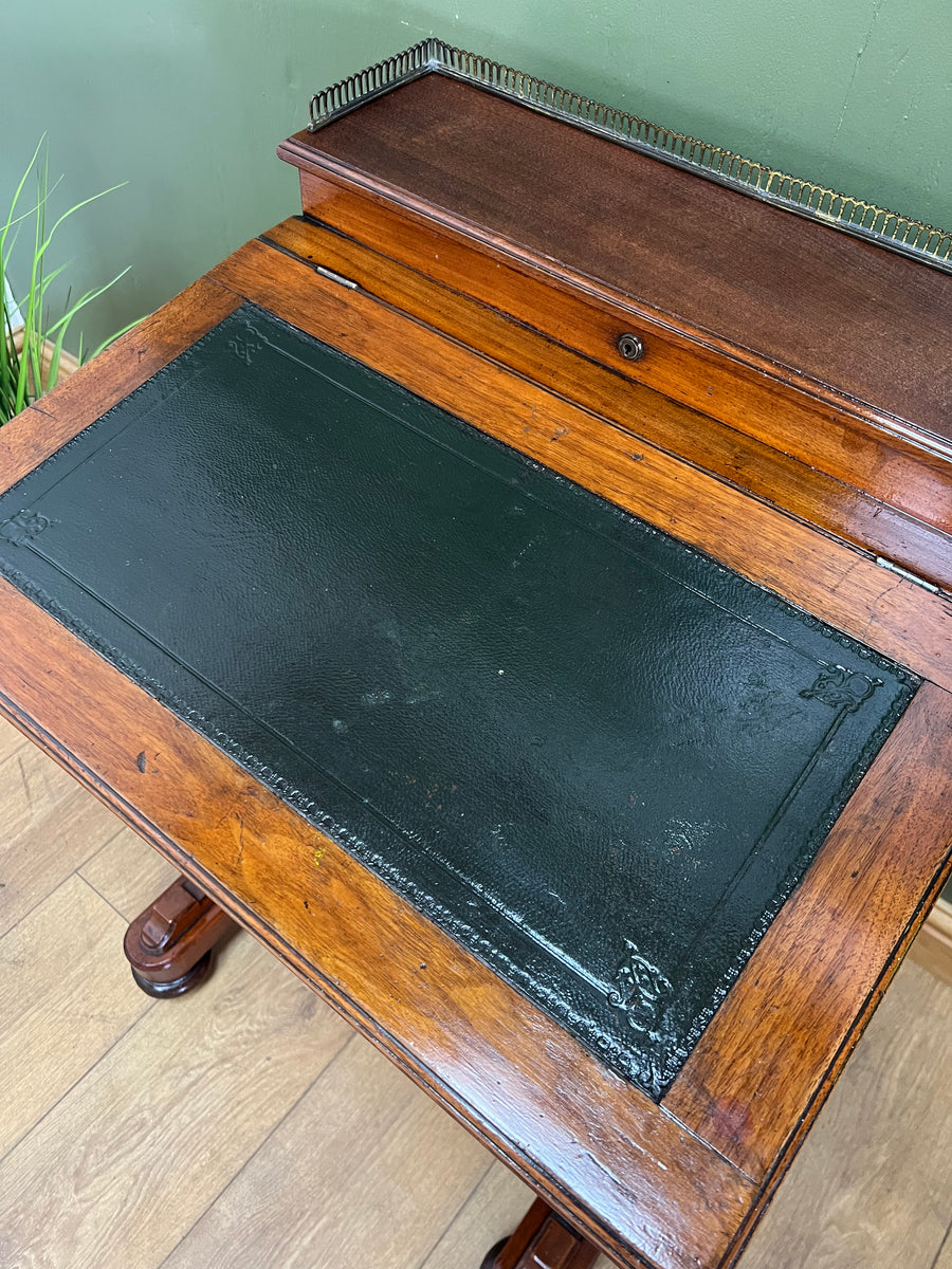 Antique Davenport Desk With Leather Top (SKU134)