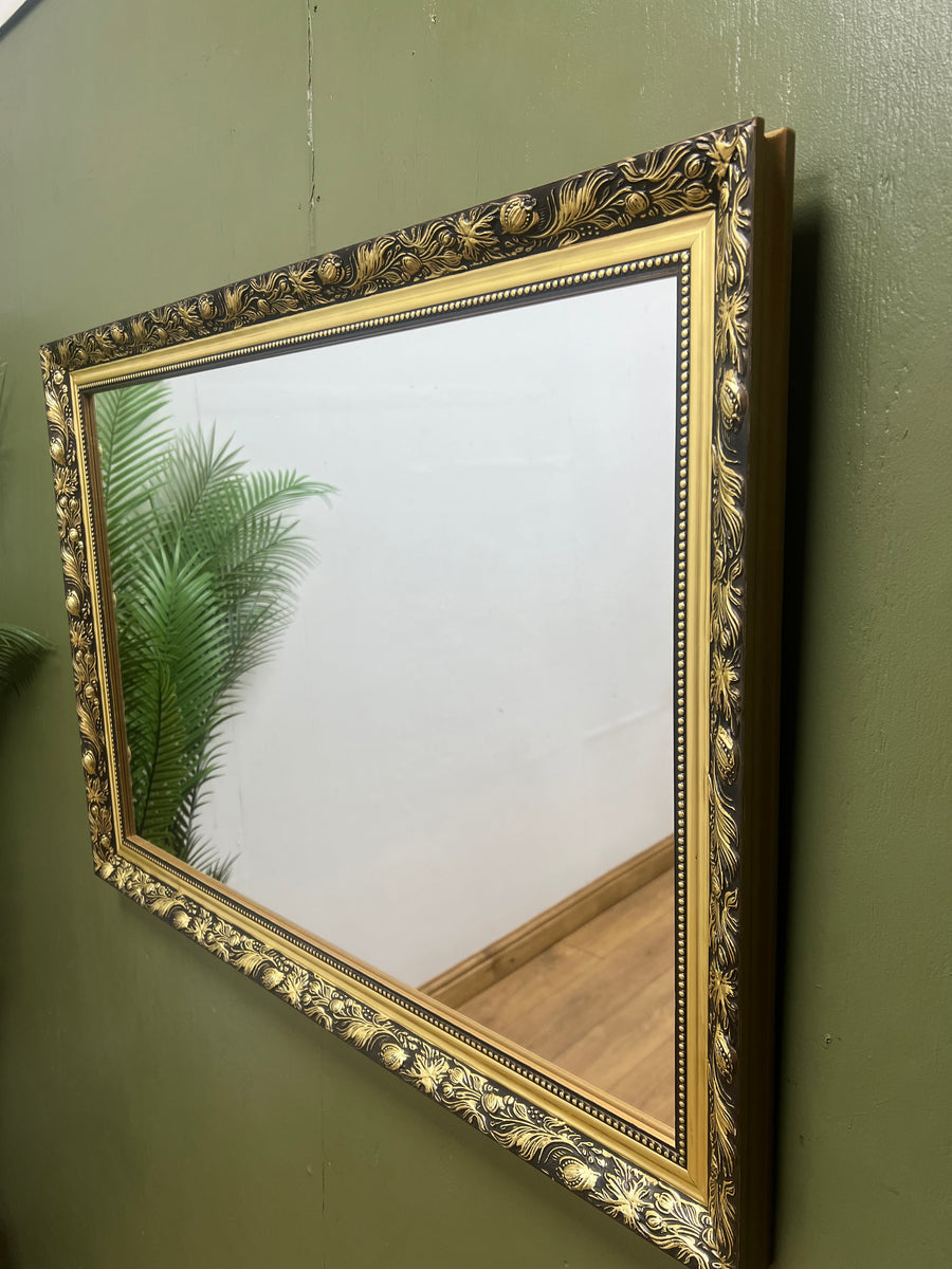 Vintage Gold Black Framed Mirror (SKU345)