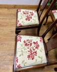 Set of 4 Queen Anne Style Slat Back Dining Chairs (SKU31)