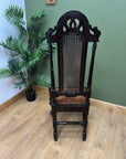 Antique 19th Century Walnut Carolean Style High Back Chair (SKU24)