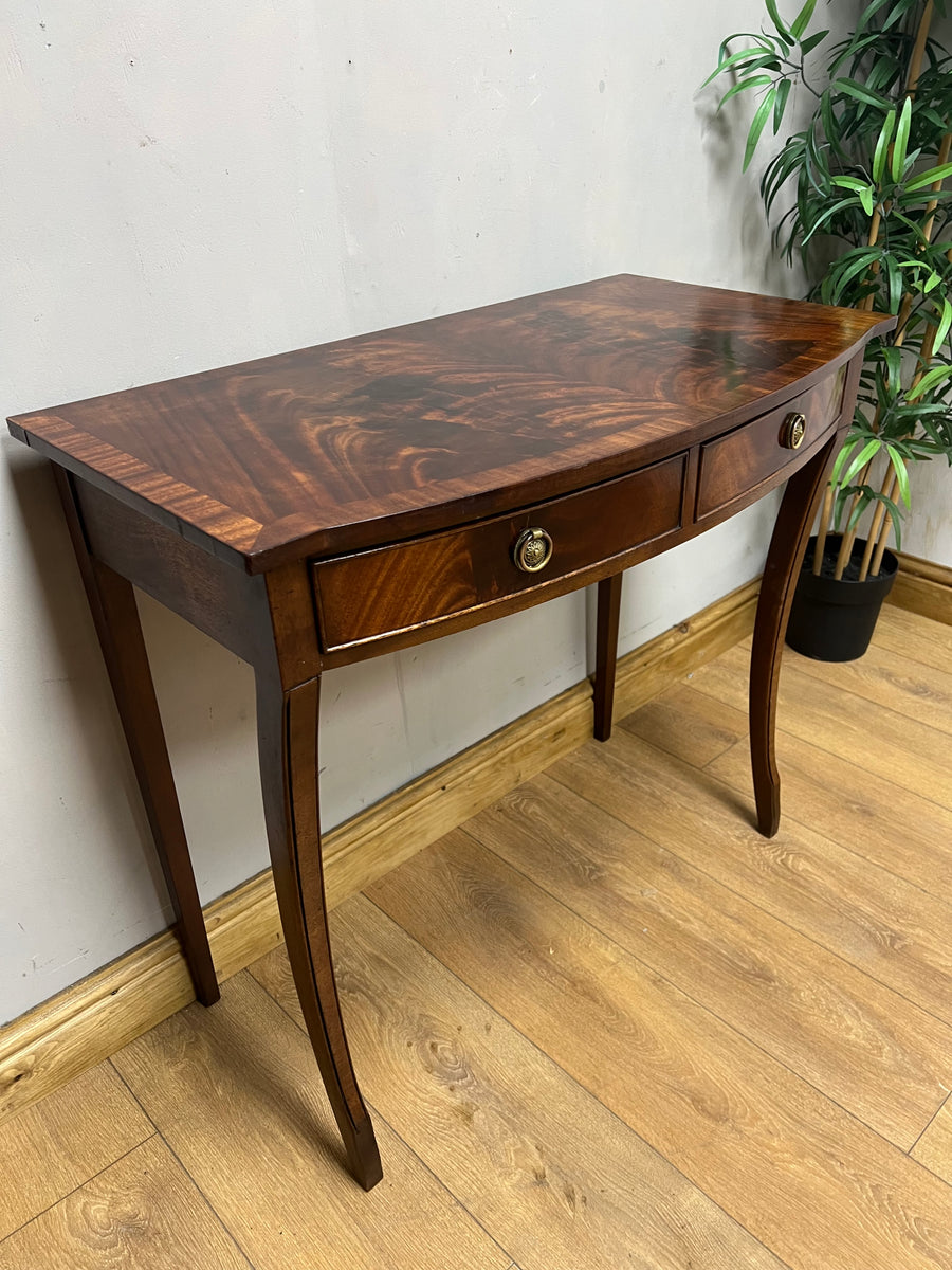 Vintage Bow Fronted Mahogany Console Table (SKU231)