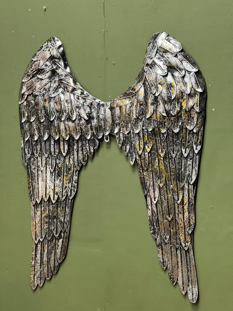 Large Angel Wings Silver/ Gold Metal Wall Art (SKU436)