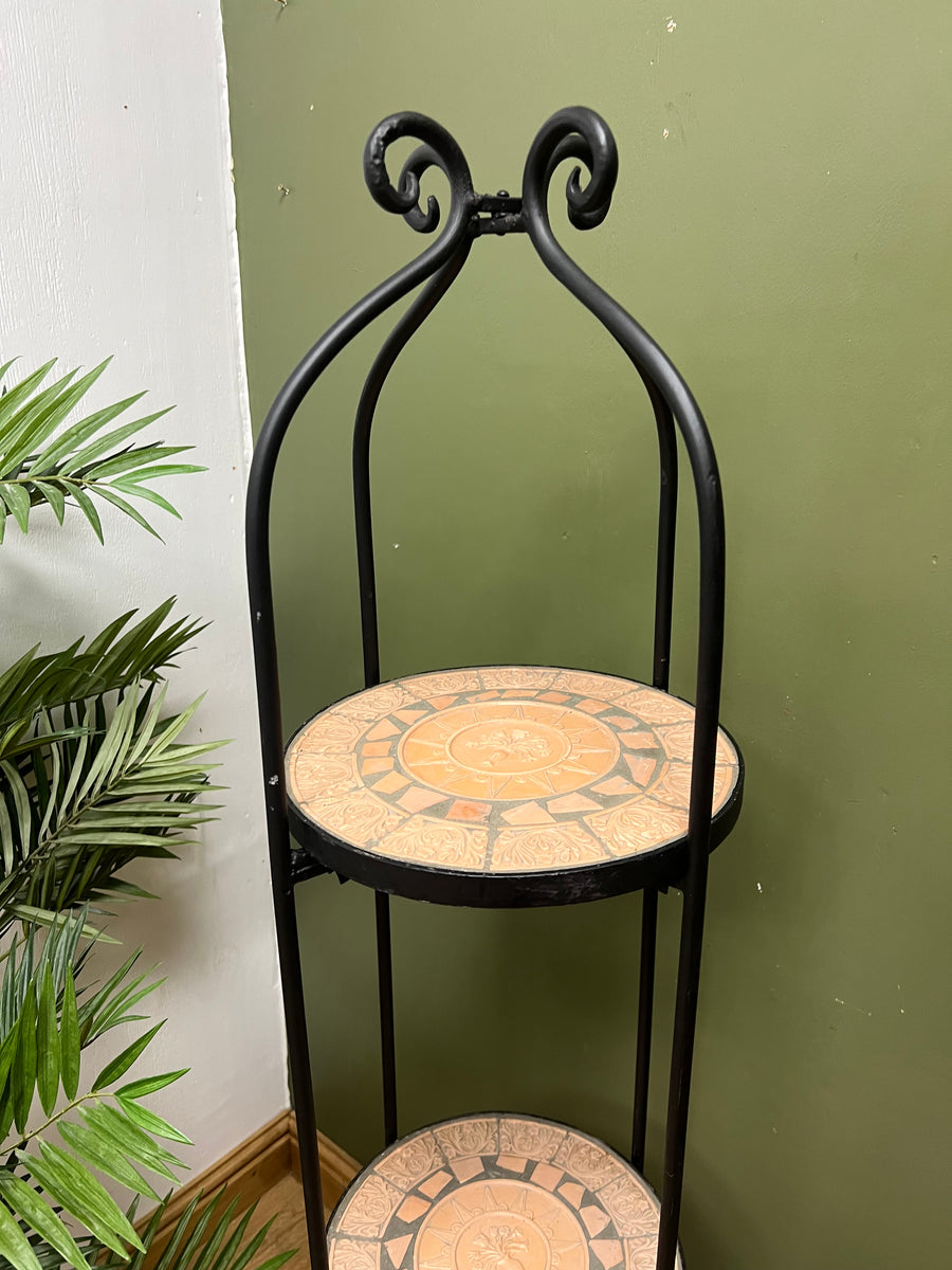 Wrought Iron 3 Tier Tall Plant Stand (SKU244)