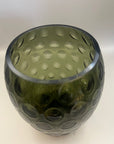 Borske Sklo 1950's Smoky Glass Optical 'Olives' Vase  (SKU661)