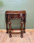 Antique Oak Demi Lune Console Hall Side Table (SKU236)