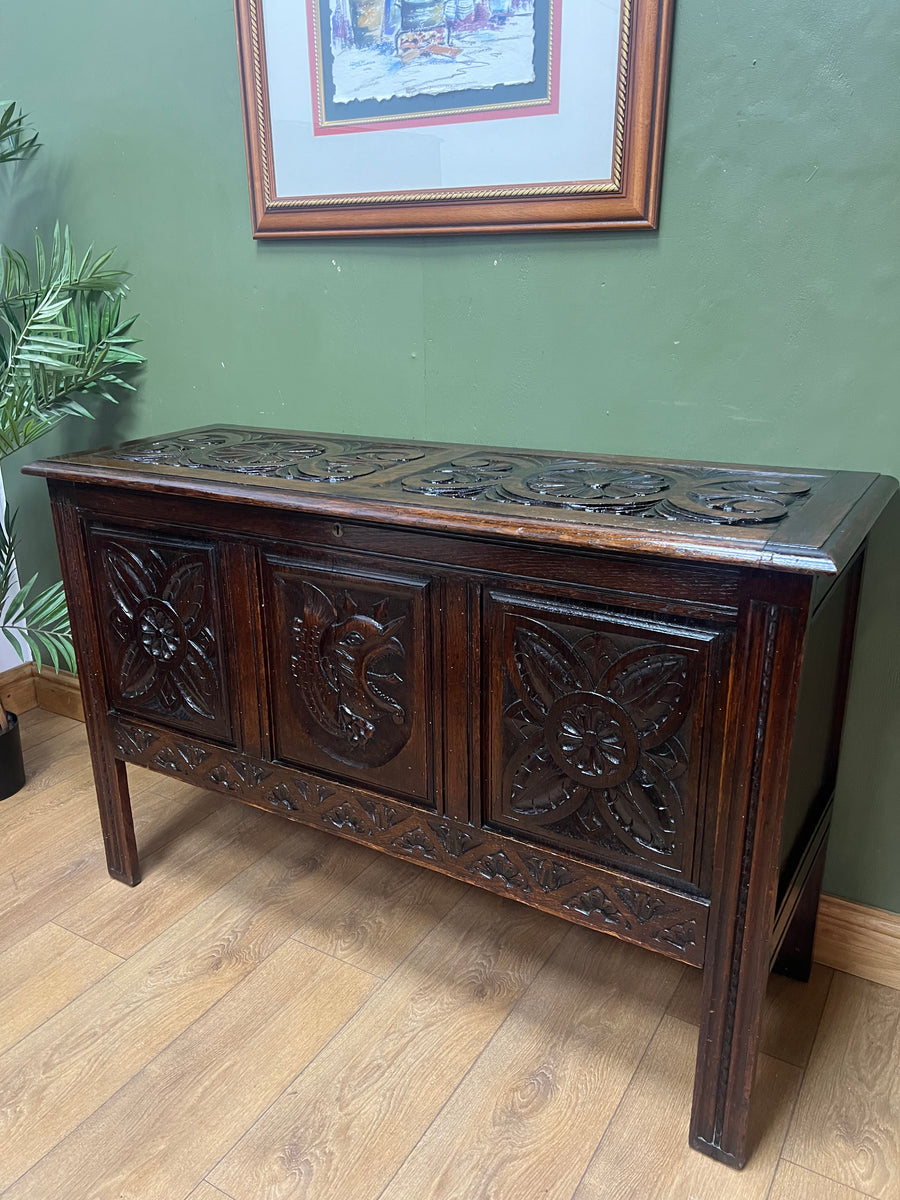 Antique Oak Blanket Chest (SKU161)