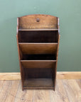 Antique Oak Newspaper / Mag Rack Stand (SKU83)