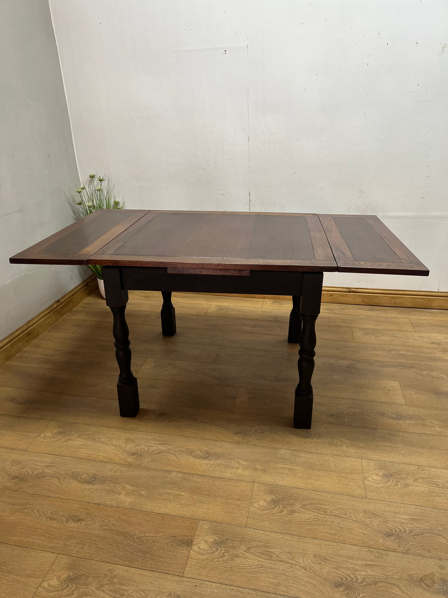 Vintage Draw Leaf Dining Table Black Base (SKU026)