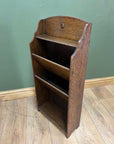 Antique Oak Newspaper / Mag Rack Stand (SKU83)