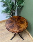 Flame Mahogany Circular Pedestal Side Table (SKU99)