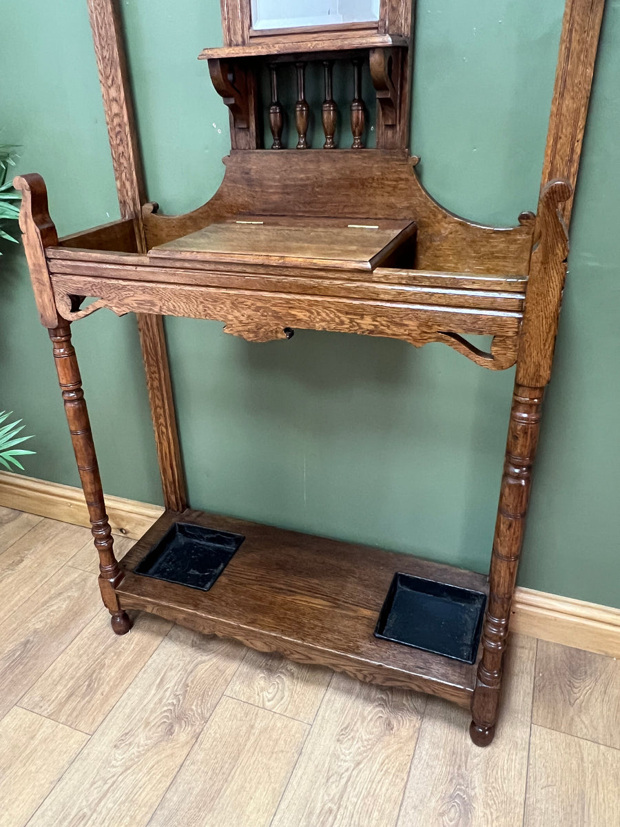 Antique Oak Hall Stand (SKU234)