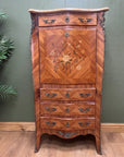 French Marquetry Inlaid Secretaire Marble Top (SKU248)